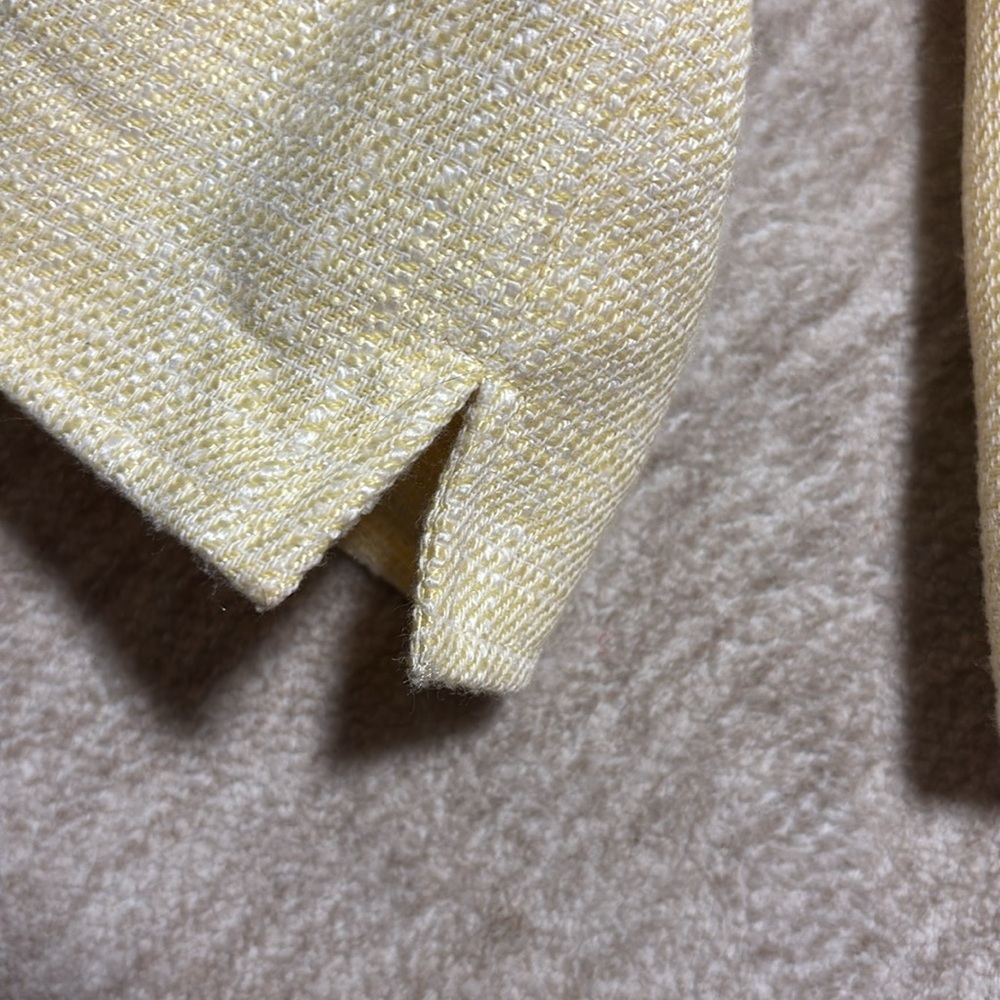 Tahari ASL Light Yellow Tweed Blazer - Picture 4 of 5